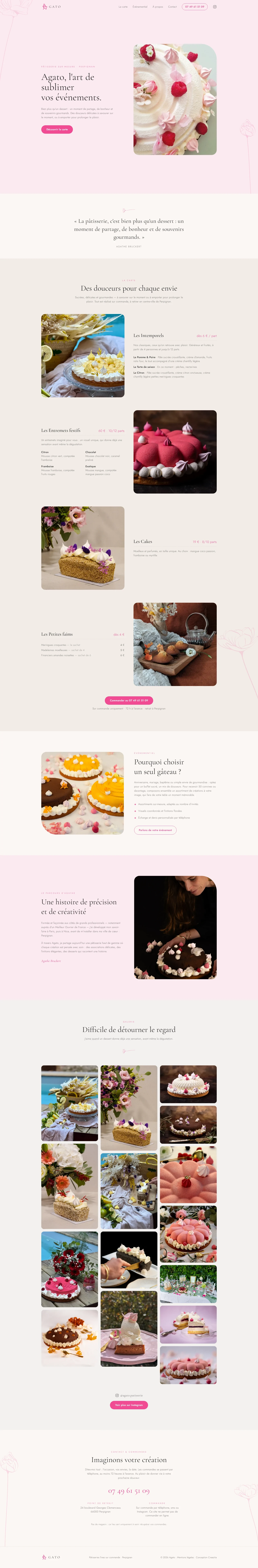 Page d'accueil du site Agato