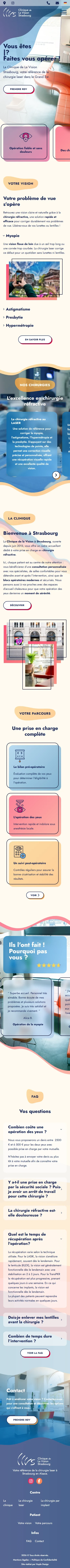 Version mobile du site Clinique de la Vision