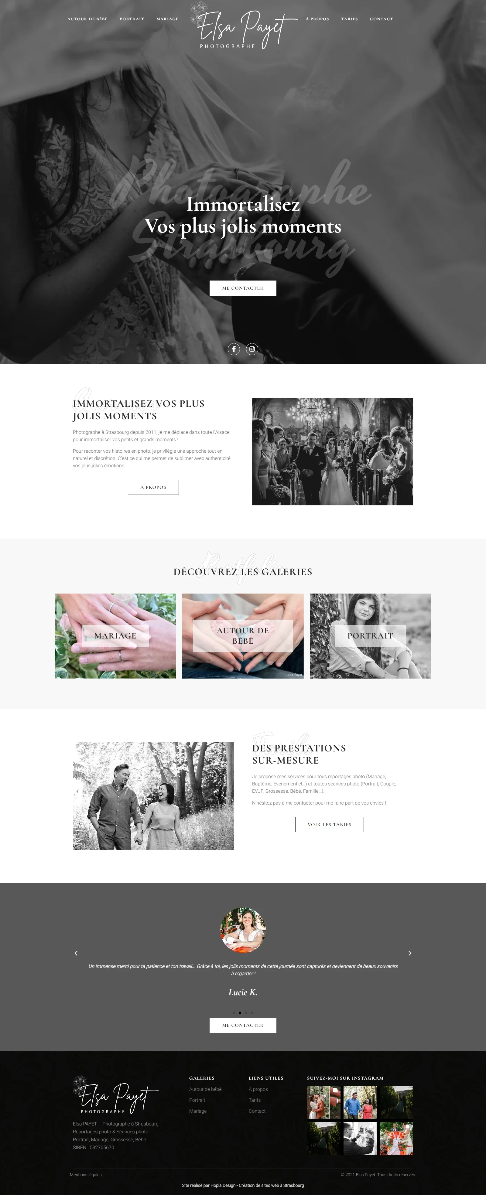Page d'accueil du site Elsa Payet