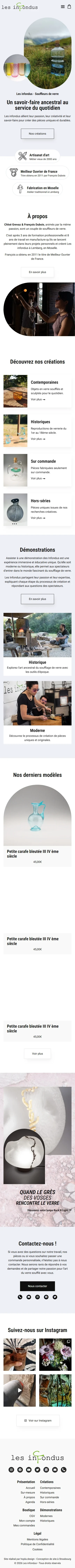 Version mobile du site Les Infondus