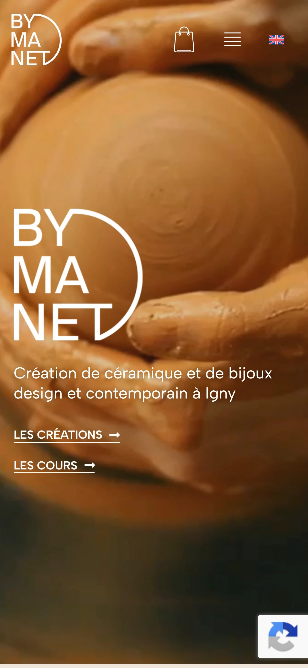 Version mobile du site By Manet