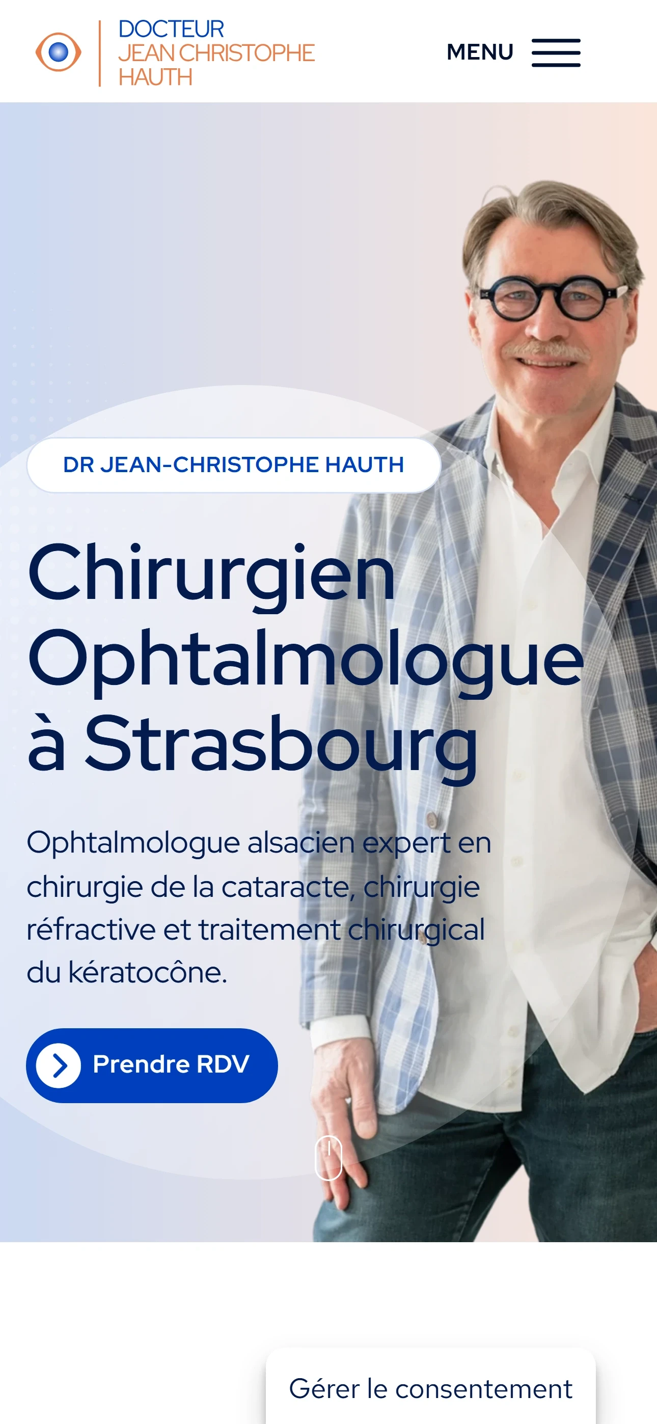 Version mobile du site Docteur Jean-Christophe Hauth