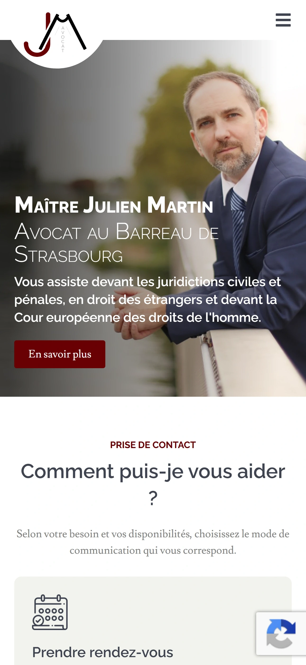 Version mobile du site Julien Martin