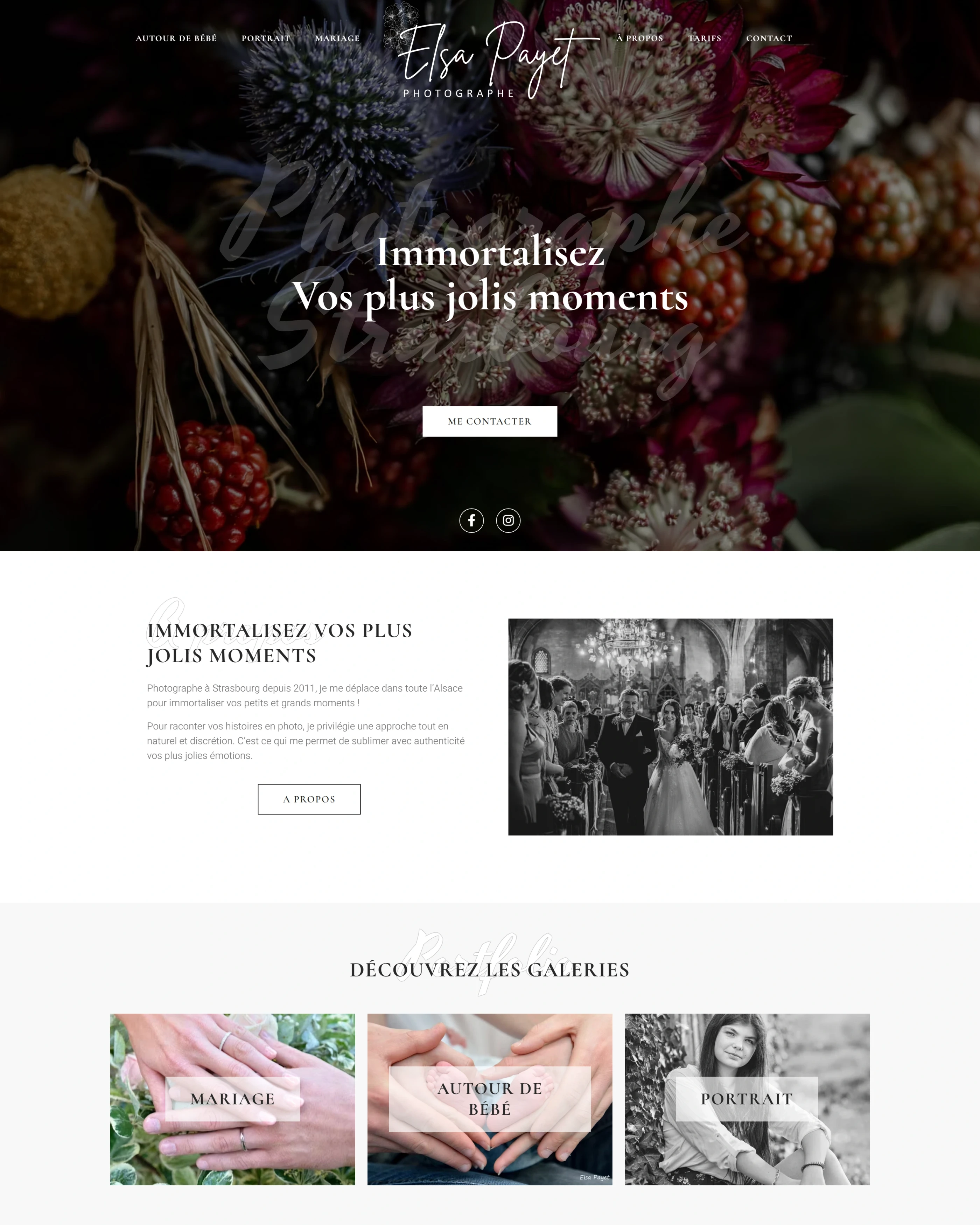 Page d'accueil du site Elsa Payet