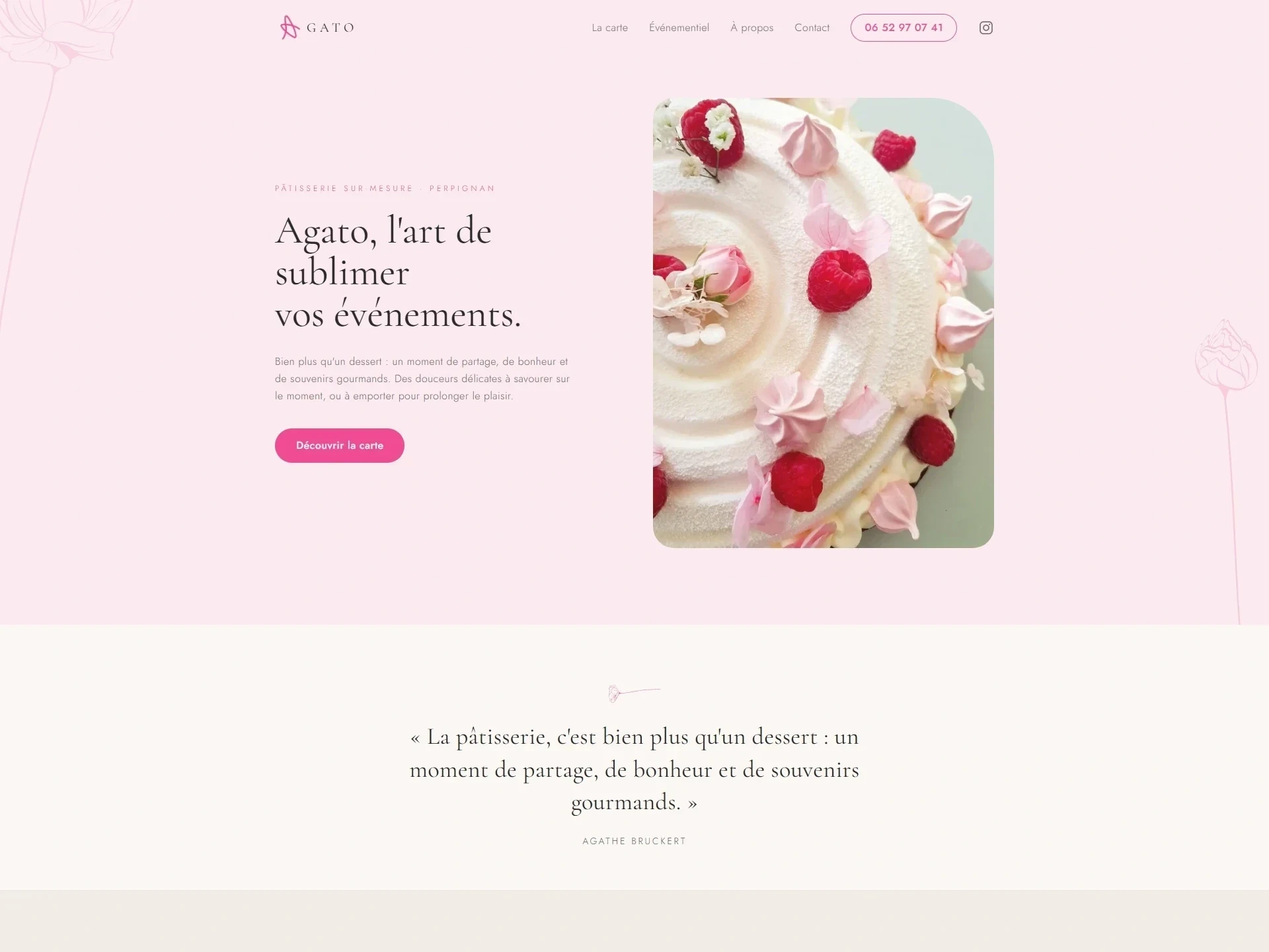 Le site Agato affiché sur ordinateur