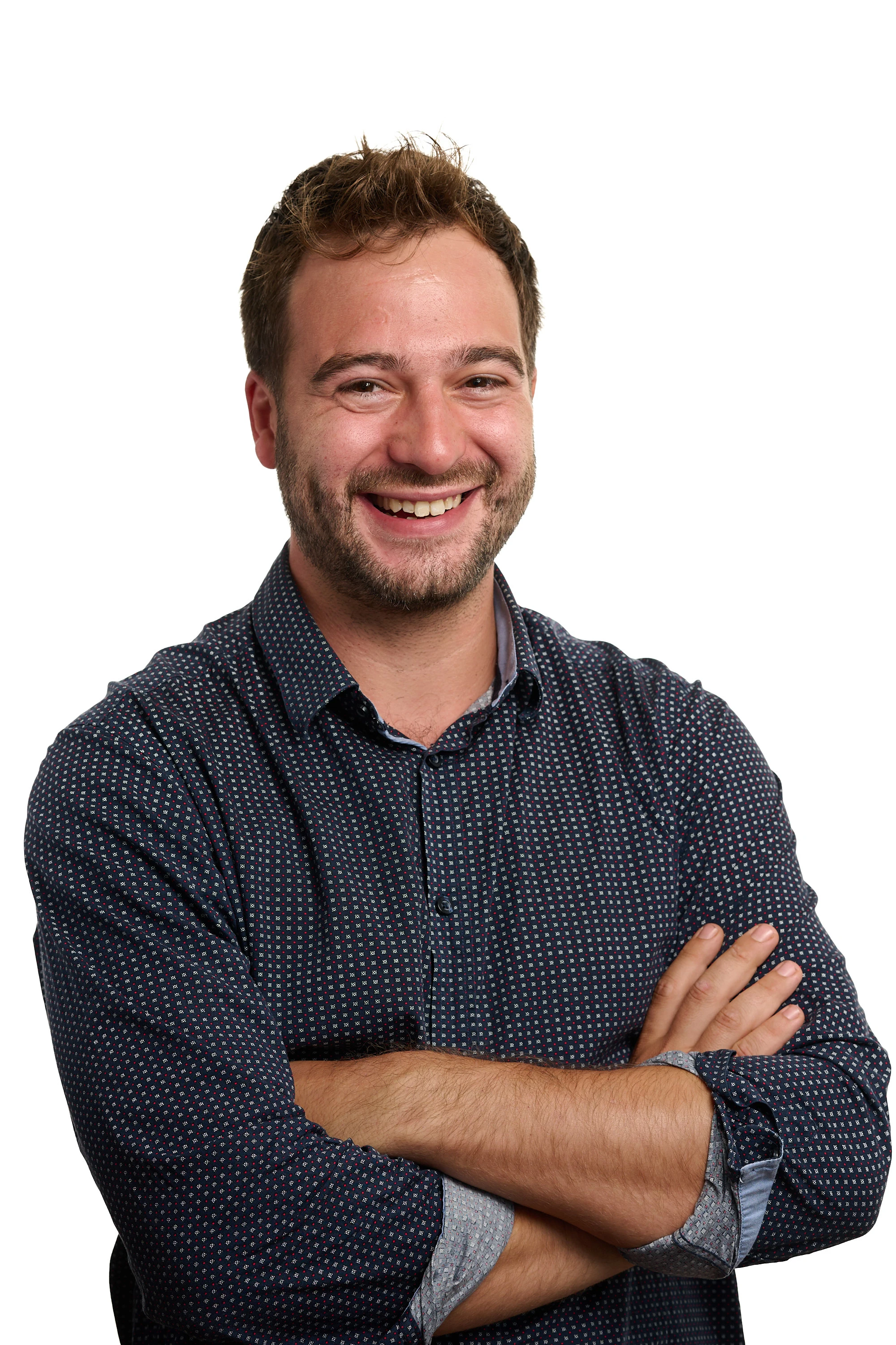 Portrait corporate CV sur fond blanc