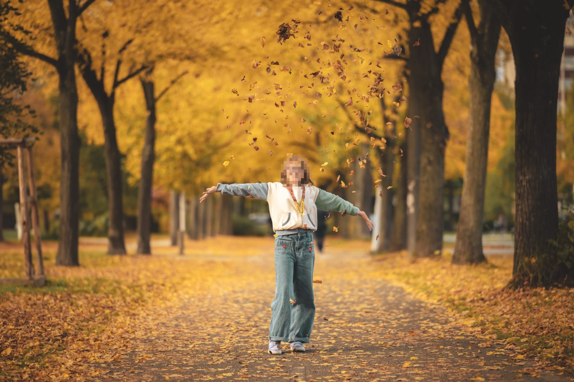 Portrait ado automne perspective